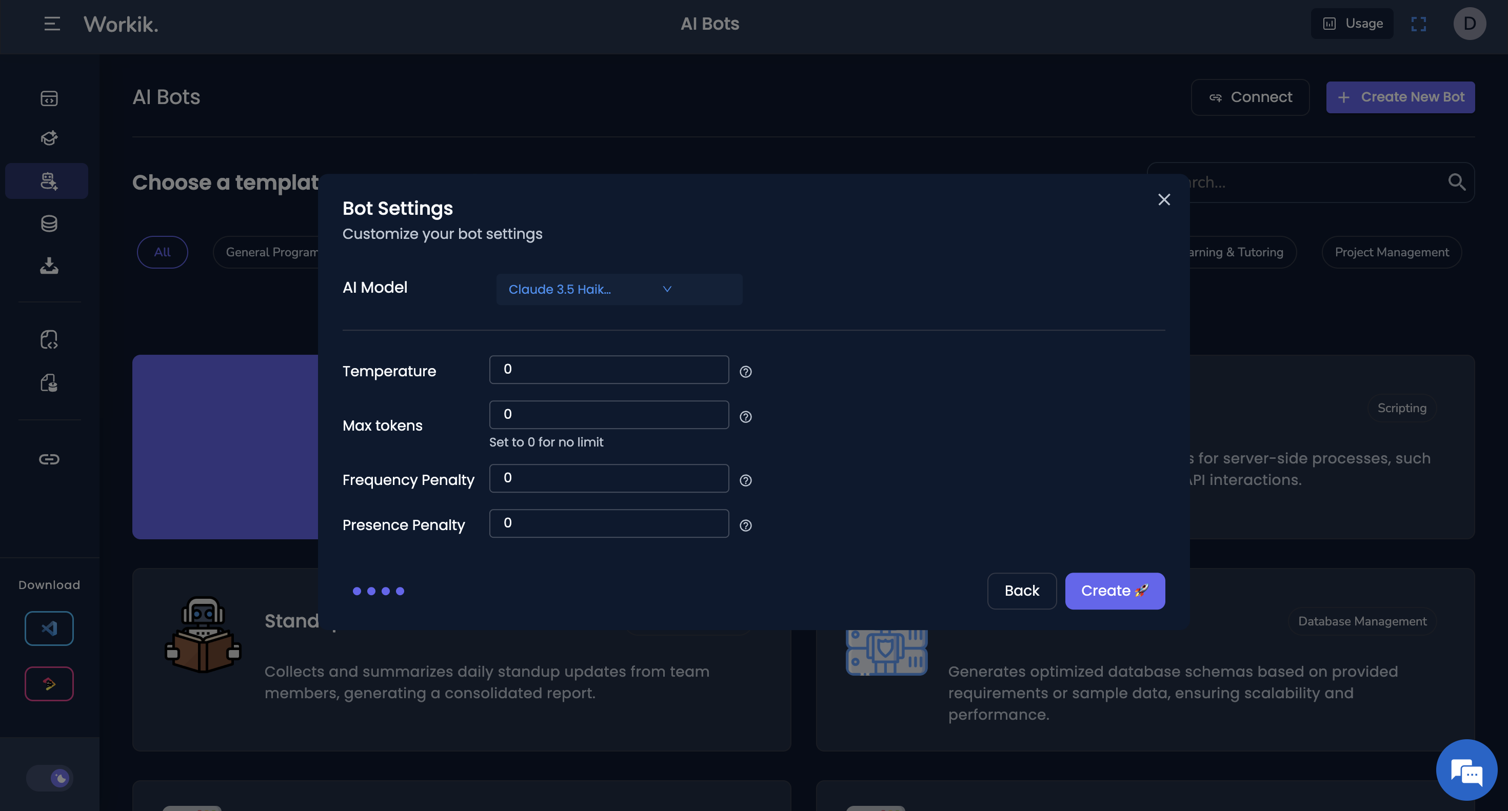 Application module generation with AI